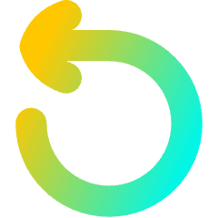 Line Arrow Rotate Left 1 Icon from Flex Gradient Set