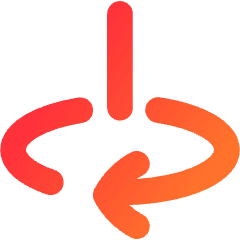 Line Arrow Rotate Vertical Axis Right Icon from Flex Gradient Set