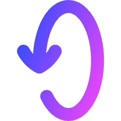 Line Arrow Rotate Vertical Left 2 Icon from Flex Gradient Set