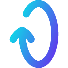 Line Arrow Rotate Vertical Right 1 Icon from Flex Gradient Set