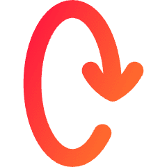 Line Arrow Rotate Vertical Right 2 Icon from Flex Gradient Set