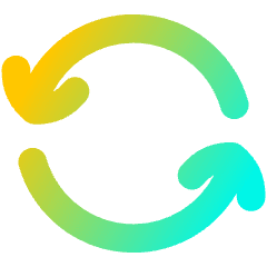 Line Arrow Synchronize 1 Icon from Flex Gradient Set