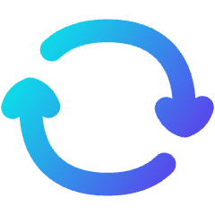 Line Arrow Synchronize 2 Icon from Flex Gradient Set