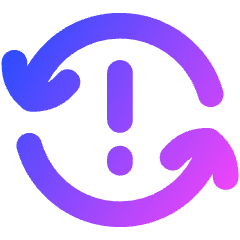 Line Arrow Synchronize Warning Icon from Flex Gradient Set