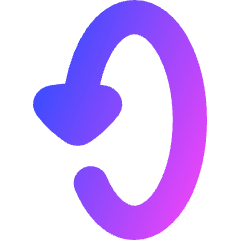 Triangle Arrow Rotate Vertical Left 2 Icon from Flex Gradient Set