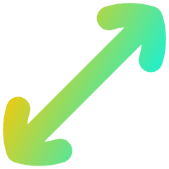 Diagonal Line Arrow 1 Icon from Flex Gradient Set