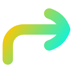 Line Arrow Bend Up Right Icon from Flex Gradient Set