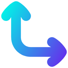Line Arrow Bottom Left Corner Icon from Flex Gradient Set