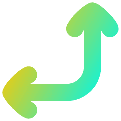 Line Arrow Bottom Right Corner Icon from Flex Gradient Set