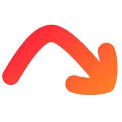 Line Arrow Bounce Down Right Icon from Flex Gradient Set