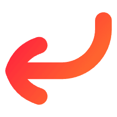 Line Arrow Curve Down Left Icon from Flex Gradient Set