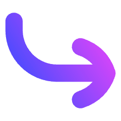 Line Arrow Curve Down Right Icon from Flex Gradient Set
