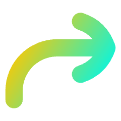 Line Arrow Curve Up Right Icon from Flex Gradient Set