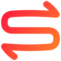 Line Arrow Curvy Both Direction 2 Icon from Flex Gradient Set