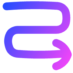 Line Arrow Curvy Right Down Icon from Flex Gradient Set