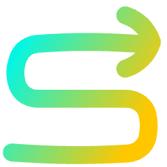 Line Arrow Curvy Right Up Icon from Flex Gradient Set