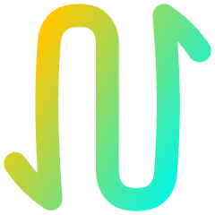 Line Arrow Curvy Up Down 1 Icon from Flex Gradient Set