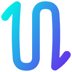 Line Arrow Curvy Up Down 2 Icon from Flex Gradient Set