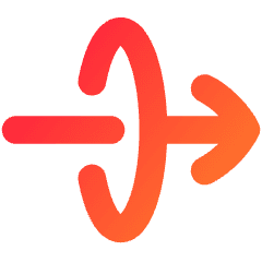 Line Arrow Elipse Right Icon from Flex Gradient Set