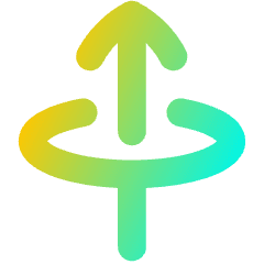 Line Arrow Elipse Up Icon from Flex Gradient Set