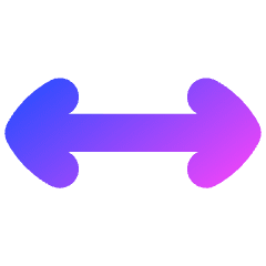 Line Arrow Horizontal Icon from Flex Gradient Set