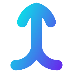 Line Arrow Merge Vertical Icon from Flex Gradient Set