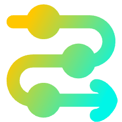 Line Arrow Roadmap Icon from Flex Gradient Set