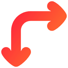 Line Arrow Top Left Corner Icon from Flex Gradient Set