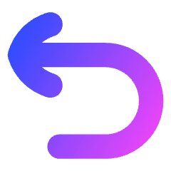 Line Arrow Turn Backward Icon from Flex Gradient Set