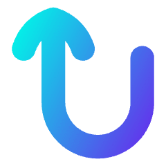 Line Arrow Turn Up Left Icon from Flex Gradient Set