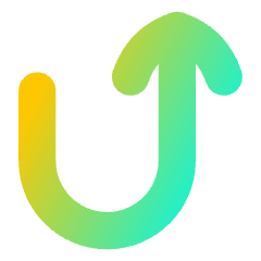 Line Arrow Turn Up Right Icon from Flex Gradient Set