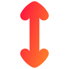 Line Arrow Vertical Icon from Flex Gradient Set