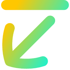 Line Line Arrow Diagonal Bottom Left Icon from Flex Gradient Set