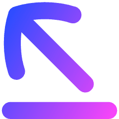 Line Line Arrow Diagonal Top Left Icon from Flex Gradient Set