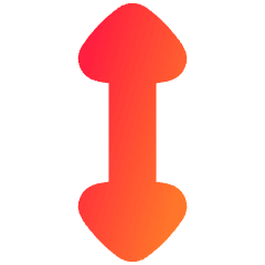 Arrow Vertical Icon from Flex Gradient Set