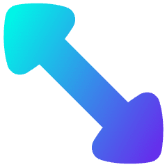 Diagonal Triangle Arrow 2 Icon from Flex Gradient Set