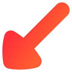 Diagonal Triangle Arrow Bottom Left Icon from Flex Gradient Set