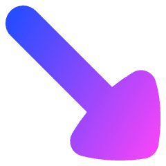 Diagonal Triangle Arrow Bottom Right Icon from Flex Gradient Set