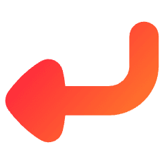 Triangle Arrow Bend Down Left Icon from Flex Gradient Set