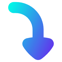 Triangle Arrow Curve Right Down Icon from Flex Gradient Set