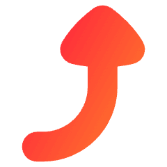 Triangle Arrow Curve Right Up Icon from Flex Gradient Set