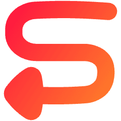 Triangle Arrow Curvy Left Down Icon from Flex Gradient Set