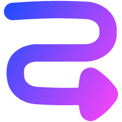 Triangle Arrow Curvy Right Down Icon from Flex Gradient Set