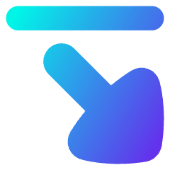Triangle Arrow Diagonal Bottom Right Icon from Flex Gradient Set