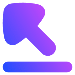 Triangle Arrow Diagonal Top Left Icon from Flex Gradient Set