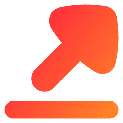 Triangle Arrow Diagonal Top Right Icon from Flex Gradient Set