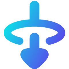 Triangle Arrow Elipse Down Icon from Flex Gradient Set
