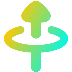Triangle Arrow Elipse Up Icon from Flex Gradient Set