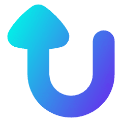 Triangle Arrow Turn Up Left Icon from Flex Gradient Set