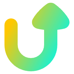 Triangle Arrow Turn Up Right Icon from Flex Gradient Set